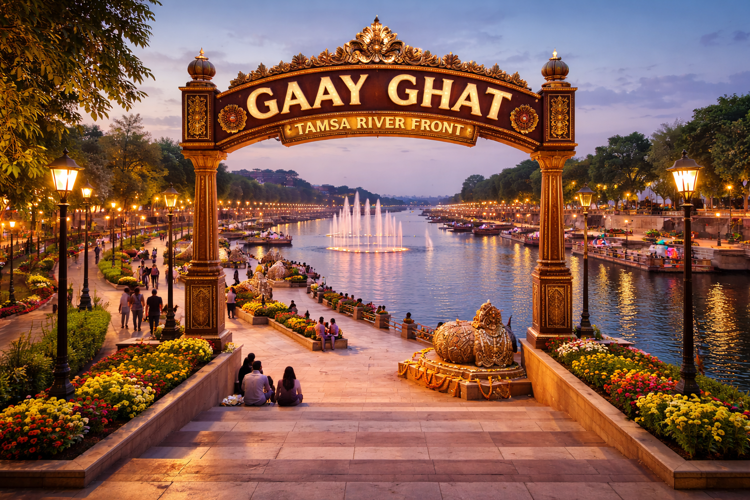 Gaay Ghat. Tamsa River Front